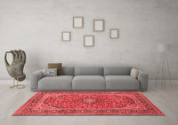 Machine Washable Persian Red Traditional Rug, wshtr973red