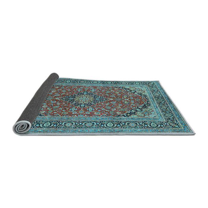 Sideview of Persian Light Blue Traditional Rug, tr973lblu
