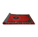 Sideview of Traditional Dark Brown Persian Rug, tr974