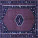 Square Persian Blue Traditional Rug, tr974blu