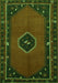 Serging Thickness of Machine Washable Persian Green Traditional Area Rugs, wshtr974grn