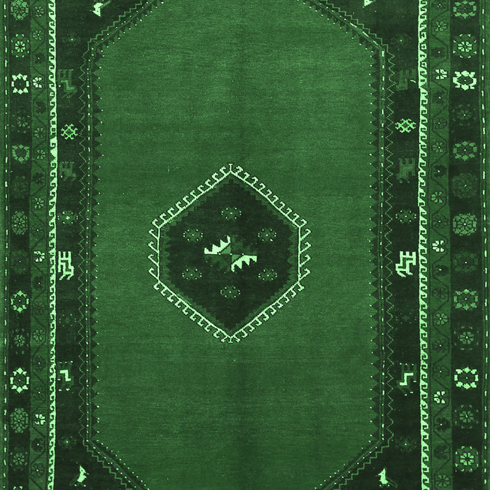 Machine Washable Persian Emerald Green Traditional Area Rugs, wshtr974emgrn