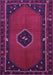 Machine Washable Persian Purple Traditional Area Rugs, wshtr974pur