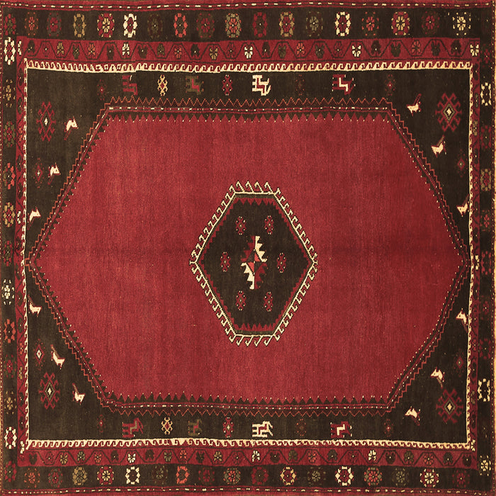 Square Persian Brown Traditional Rug, tr974brn