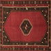 Square Persian Brown Traditional Rug, tr974brn