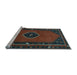 Sideview of Machine Washable Persian Light Blue Traditional Rug, wshtr974lblu