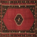 Square Machine Washable Persian Brown Traditional Rug, wshtr974brn