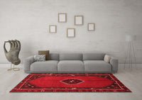 Machine Washable Persian Red Traditional Rug, wshtr974red