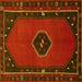 Square Persian Yellow Traditional Rug, tr974yw