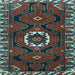 Square Persian Light Blue Traditional Rug, tr975lblu