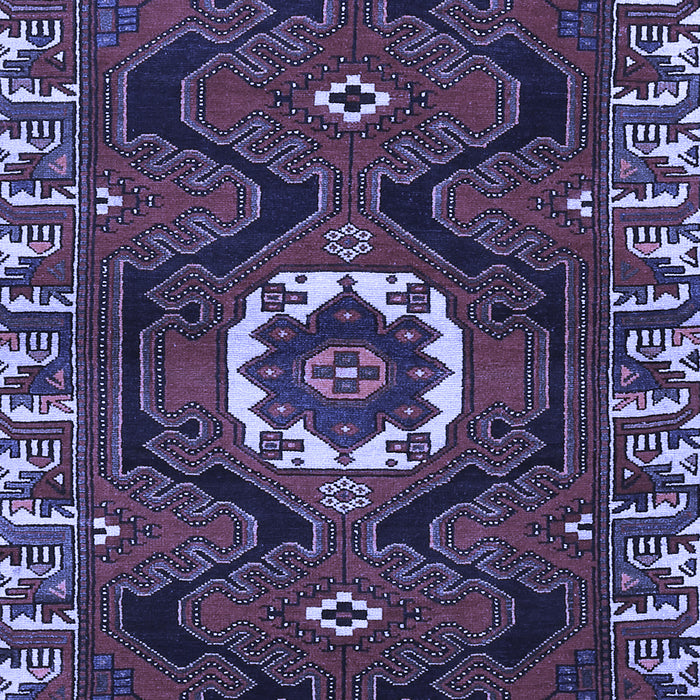 Machine Washable Persian Blue Traditional Rug, wshtr975blu