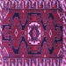 Square Persian Purple Traditional Rug, tr975pur