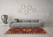 Machine Washable Persian Brown Traditional Rug in a Living Room,, wshtr975brn