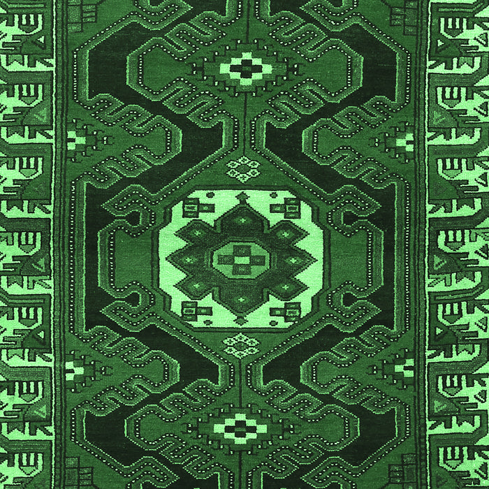Machine Washable Persian Emerald Green Traditional Area Rugs, wshtr975emgrn