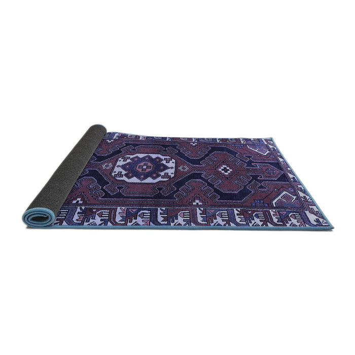 Sideview of Persian Blue Traditional Rug, tr975blu