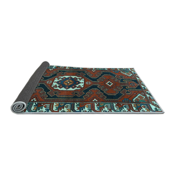 Sideview of Persian Light Blue Traditional Rug, tr975lblu