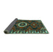 Sideview of Persian Turquoise Traditional Rug, tr975turq