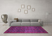 Machine Washable Persian Purple Traditional Area Rugs in a Living Room, wshtr976pur