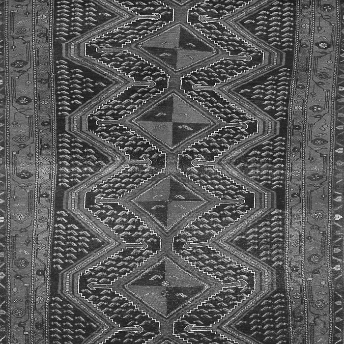 Serging Thickness of Machine Washable Persian Gray Traditional Rug, wshtr976gry