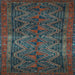 Square Persian Light Blue Traditional Rug, tr976lblu