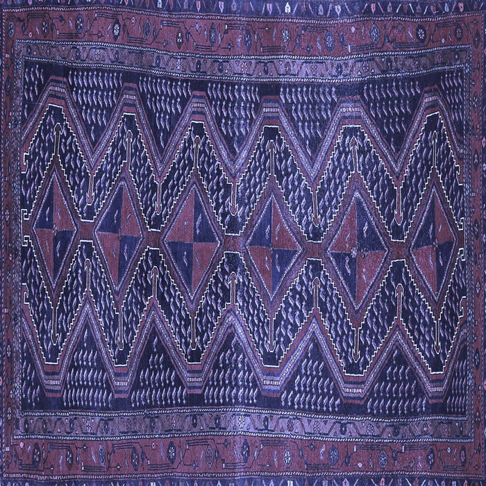 Square Persian Blue Traditional Rug, tr976blu