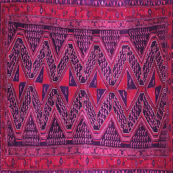 Square Machine Washable Persian Pink Traditional Rug, wshtr976pnk