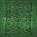 Square Persian Emerald Green Traditional Rug, tr976emgrn