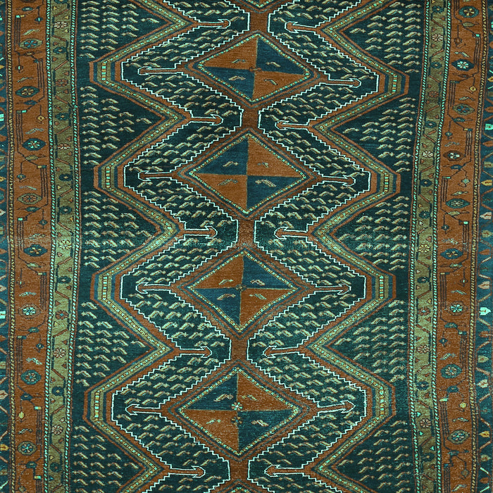 Machine Washable Persian Turquoise Traditional Area Rugs, wshtr976turq