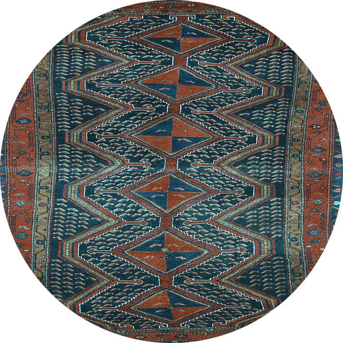 Round Persian Light Blue Traditional Rug, tr976lblu