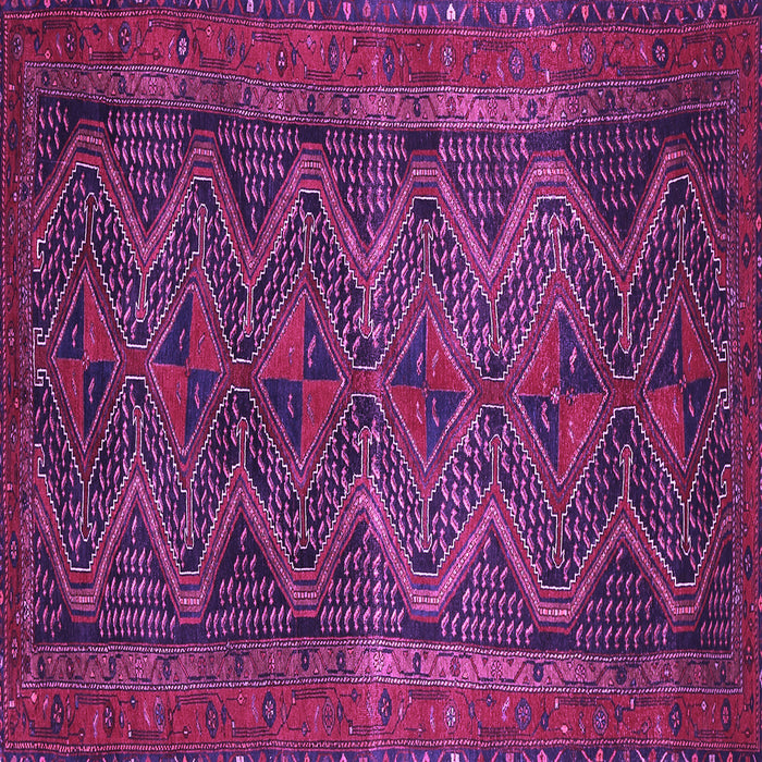 Square Machine Washable Persian Purple Traditional Area Rugs, wshtr976pur