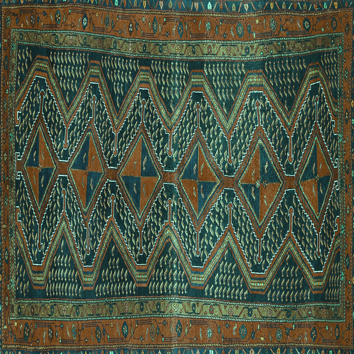 Square Persian Turquoise Traditional Rug, tr976turq