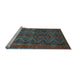 Sideview of Machine Washable Persian Light Blue Traditional Rug, wshtr976lblu