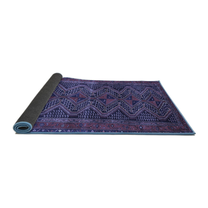 Sideview of Persian Blue Traditional Rug, tr976blu