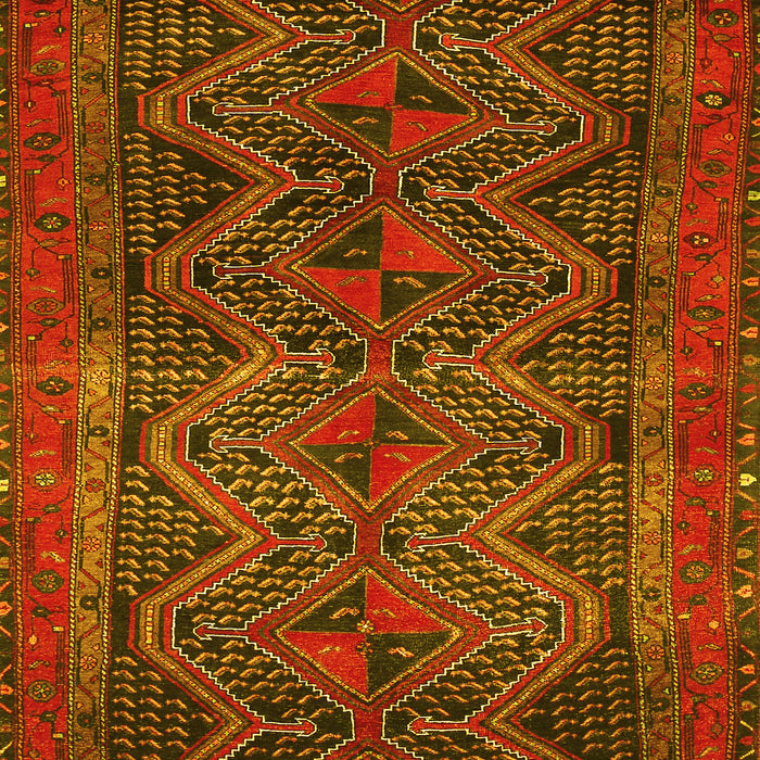 Machine Washable Persian Yellow Traditional Rug, wshtr976yw