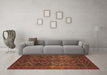 Machine Washable Persian Brown Traditional Rug in a Living Room,, wshtr976brn