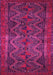 Machine Washable Persian Pink Traditional Rug, wshtr976pnk