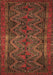 Machine Washable Persian Brown Traditional Rug, wshtr976brn