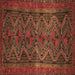 Square Machine Washable Persian Brown Traditional Rug, wshtr976brn