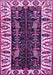 Machine Washable Persian Purple Traditional Area Rugs, wshtr977pur