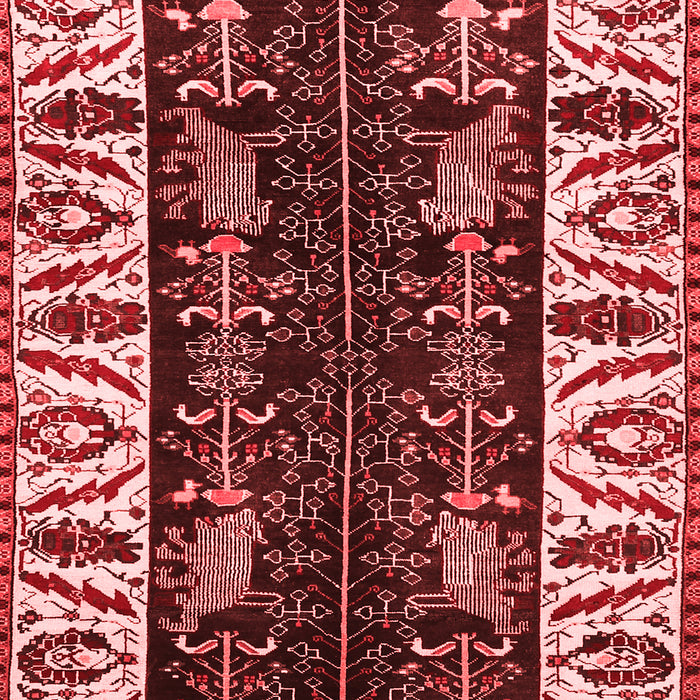 Machine Washable Persian Red Traditional Rug, wshtr977red