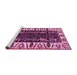 Sideview of Machine Washable Persian Pink Traditional Rug, wshtr977pnk