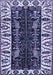 Machine Washable Persian Blue Traditional Rug, wshtr977blu