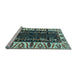 Sideview of Machine Washable Persian Light Blue Traditional Rug, wshtr977lblu