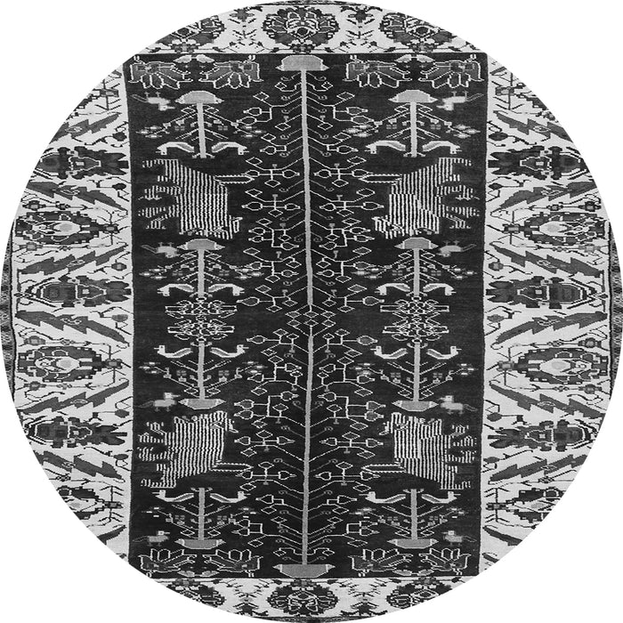 Square Persian Gray Traditional Rug, tr977gry