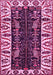 Machine Washable Persian Pink Traditional Rug, wshtr977pnk