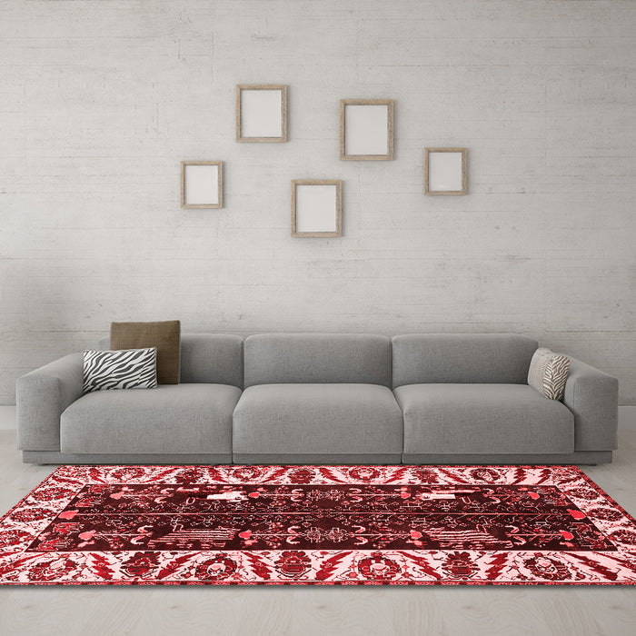 Traditional Red Washable Rugs