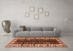 Machine Washable Persian Orange Traditional Area Rugs in a Living Room, wshtr977org