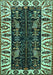 Machine Washable Persian Turquoise Traditional Area Rugs, wshtr977turq