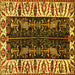 Square Persian Yellow Traditional Rug, tr977yw