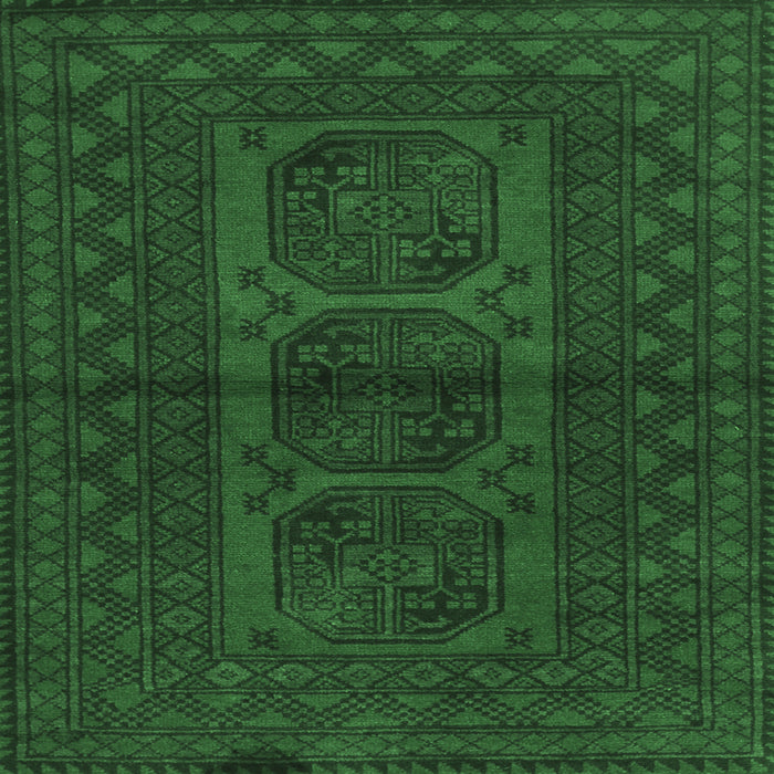 Square Southwestern Emerald Green Country Rug, tr978emgrn